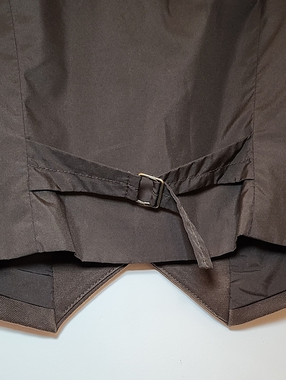 Tommy Hilfiger Y2K Chocolate tailored vest V-neckline pockets single button Sz 6 - Picture 14 of 16